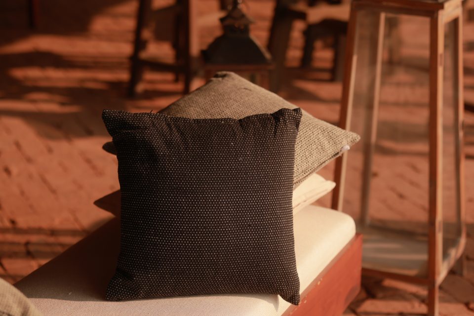 JUTE CUSHION COVER BLACK