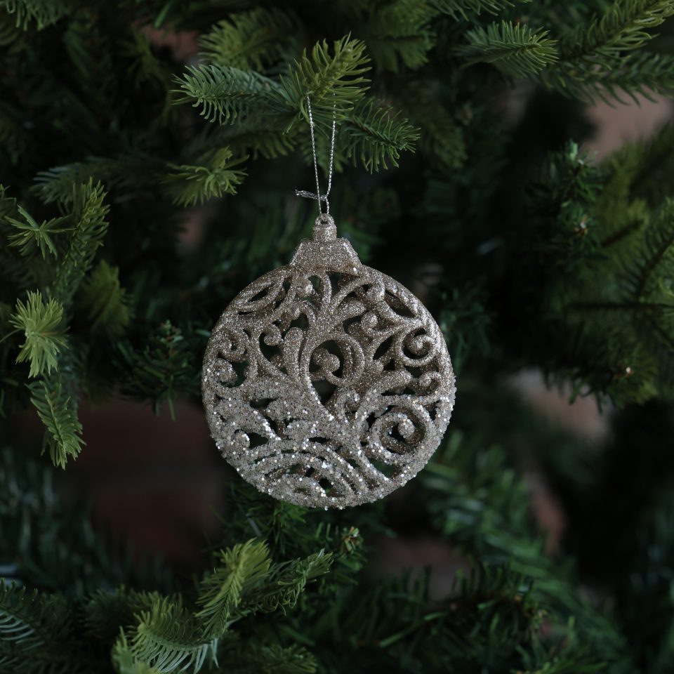 Golden Filigree Ball Set of 2