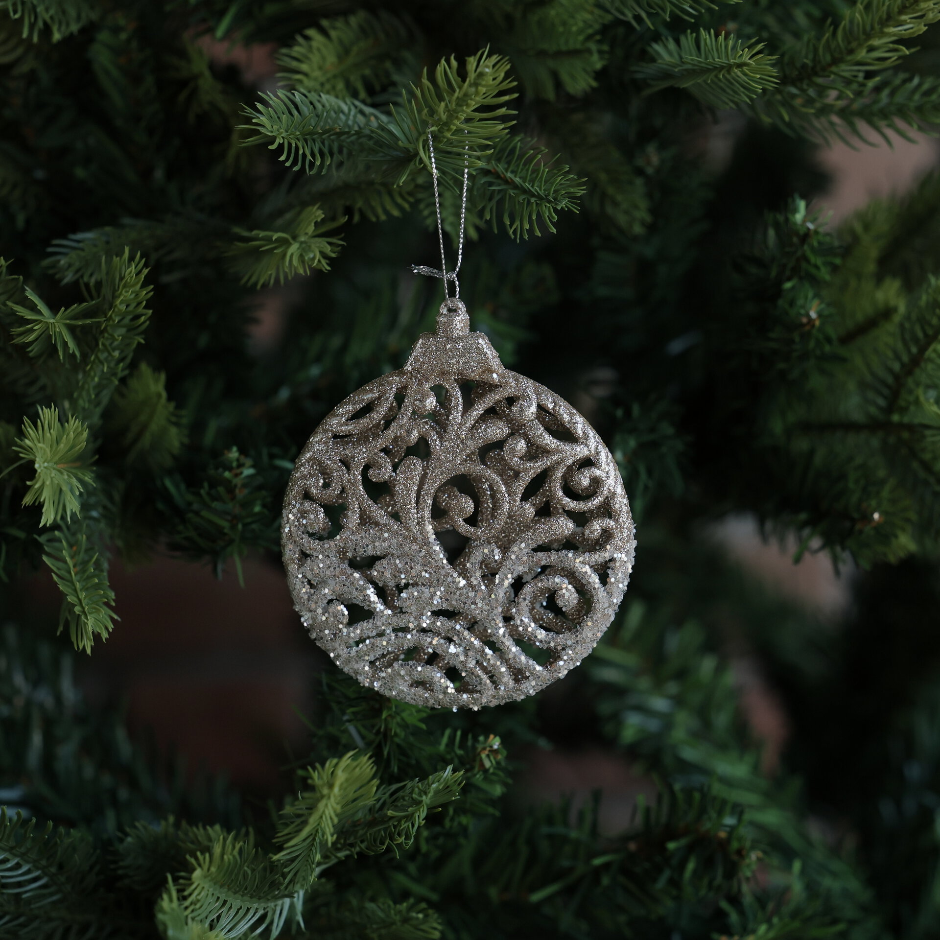 Golden Filigree Ball Set of 2