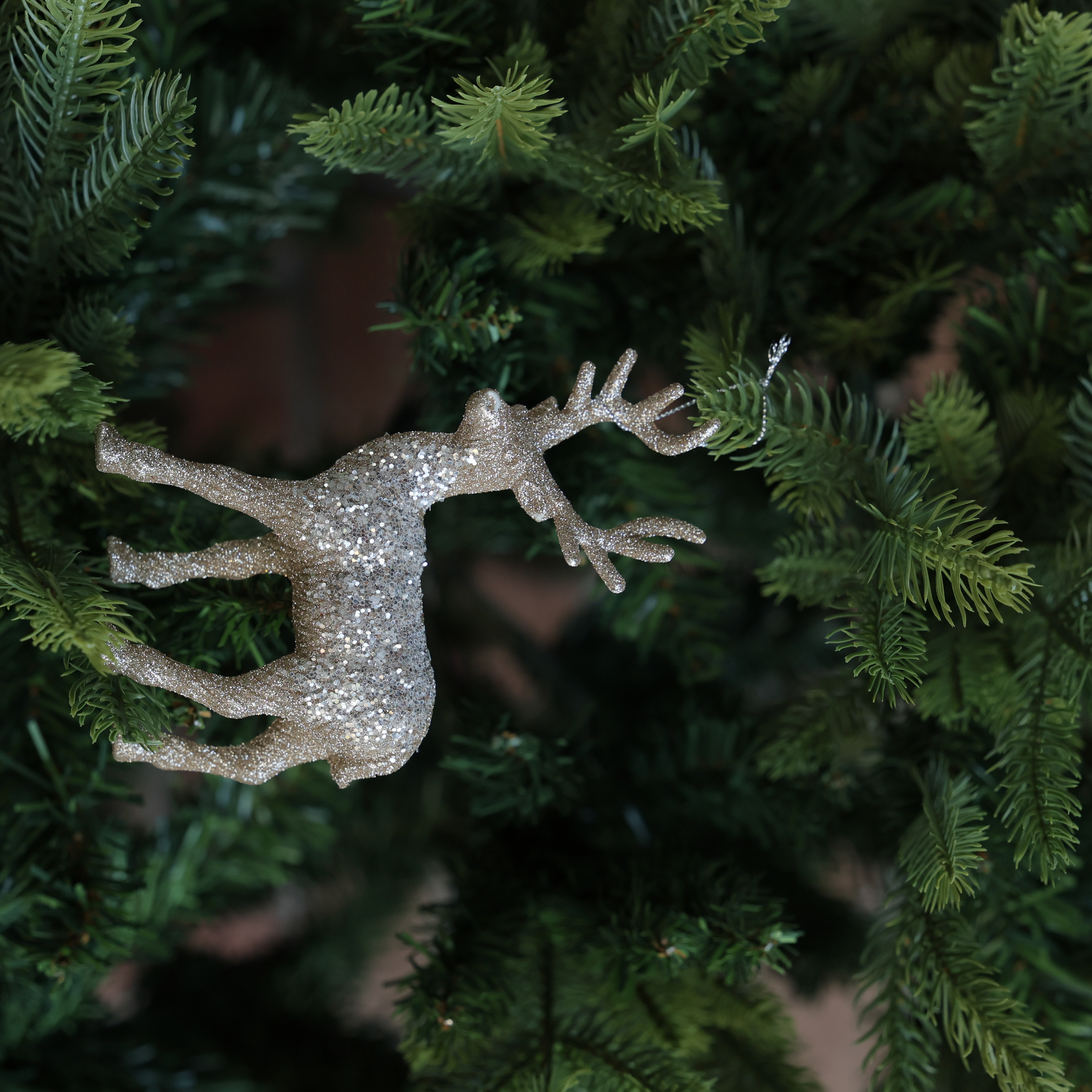 Standing Reindeer Ornament Set of 2