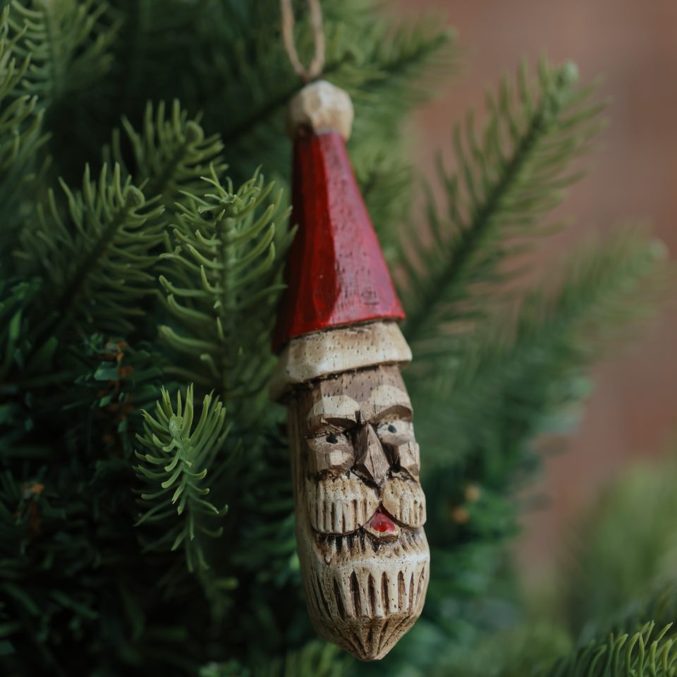 Wooden Claus Ornament