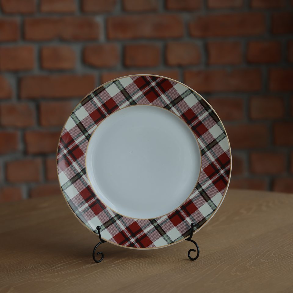 Winter Plaid Plate
