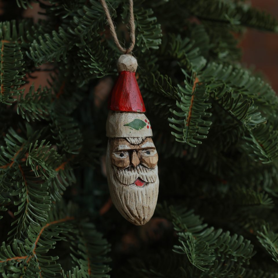 Wooden Claus Ornament B