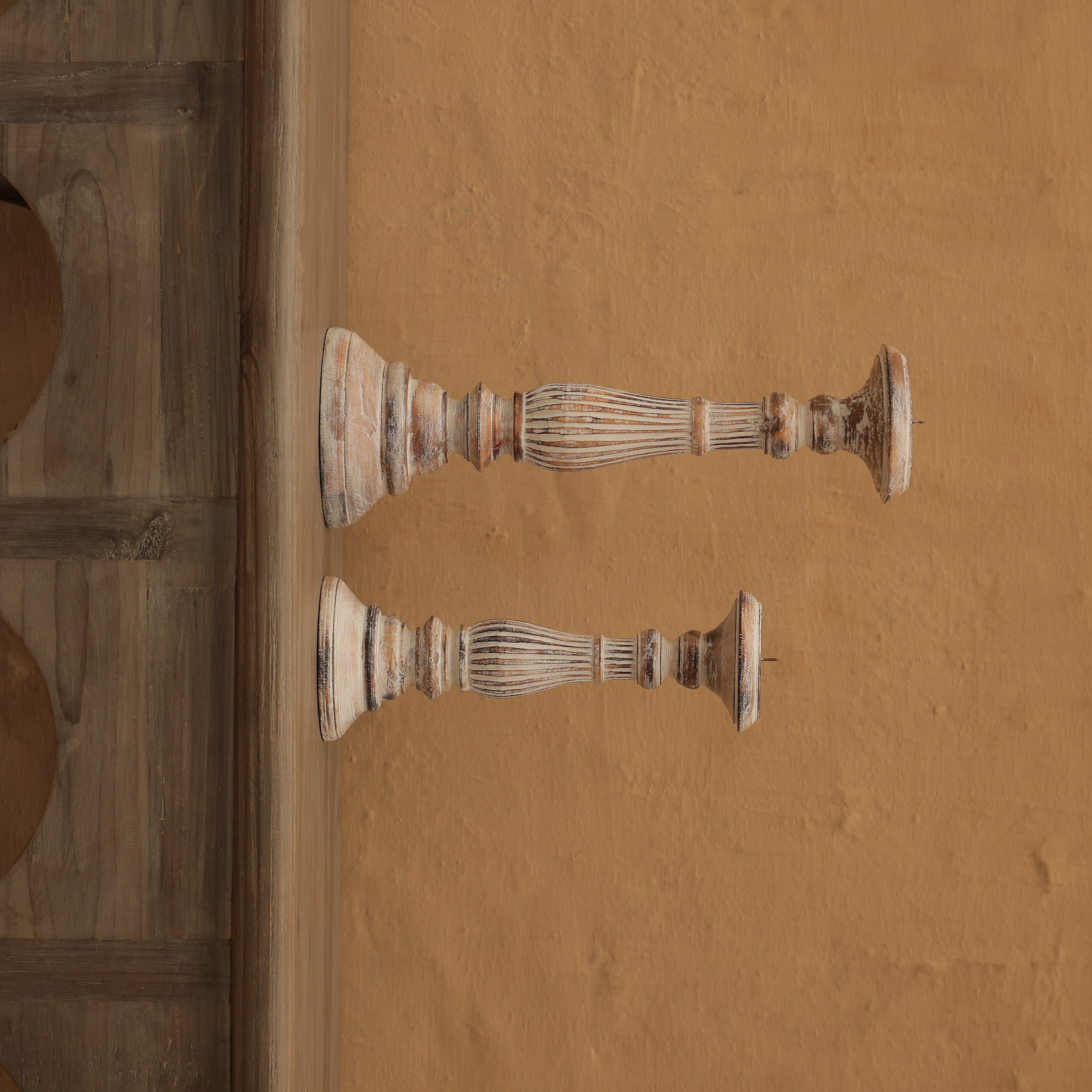 IVORY CANDLE STAND BIG