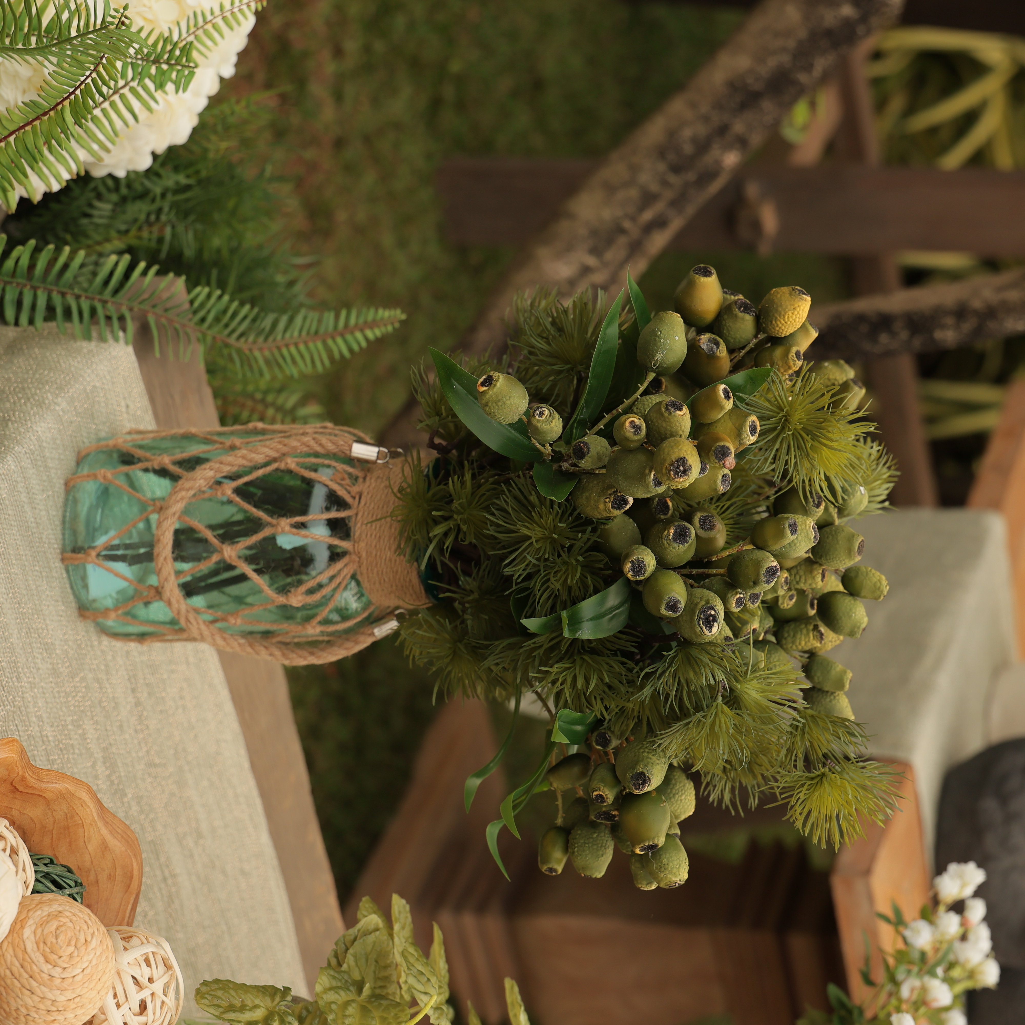 HARBOR WEAVE LANTERN GREEN