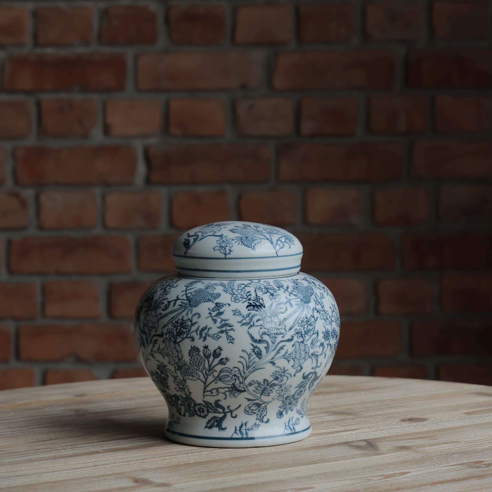 AZURE BLOSSOM JAR AND LID