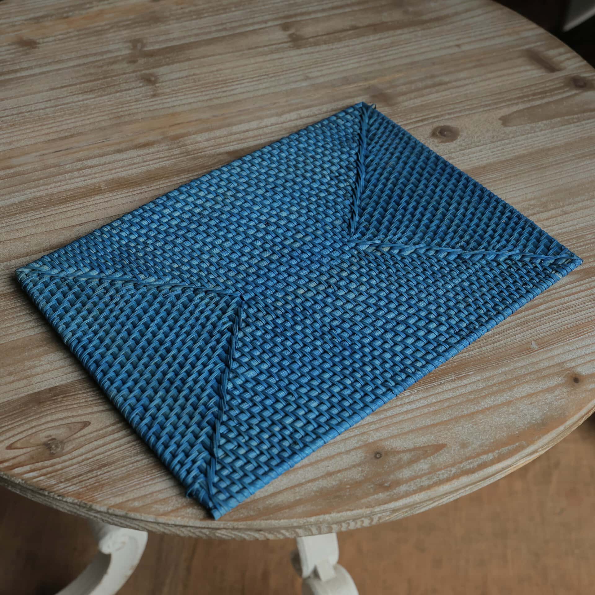 WOVEN MEDOW MAT BLUE